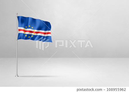 Cape Verde flag isolated on white concrete wall background 108955962