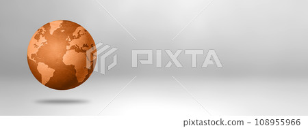 Leather world globe isolated on white background Leather world globe isolated on white background 108955966