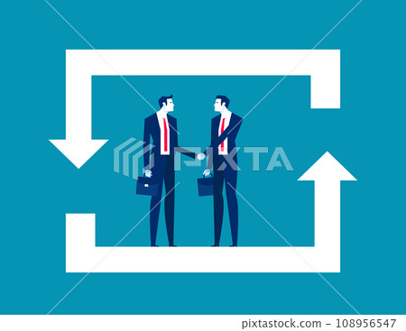 Completion of a transaction . Business exchange vector illustration 108956547