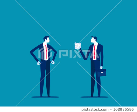 Poor and rich person. Business vector illustration 108956596
