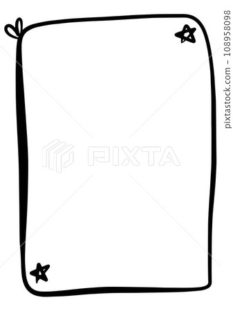 Star frame border, hand drawn vertical abstract decorative vintage doodle element for design in vector illustration Star frame border, hand drawn vertical abstract decorative vintage doodle element for design in vector illustration 108958098