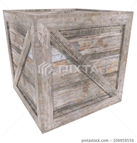 Crate isolated on white background Crate isolated on white background 108958558