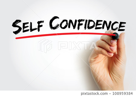 Self Confidence is an attitude about your skills and abilities, text concept background Self Confidence is an attitude about your skills and abilities, text concept background 108959384
