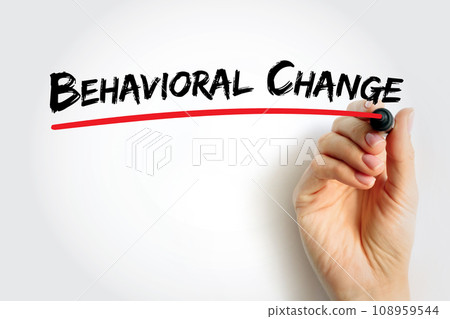 Behavioral Change - altering habits and behaviors for the long term, text concept background 108959544