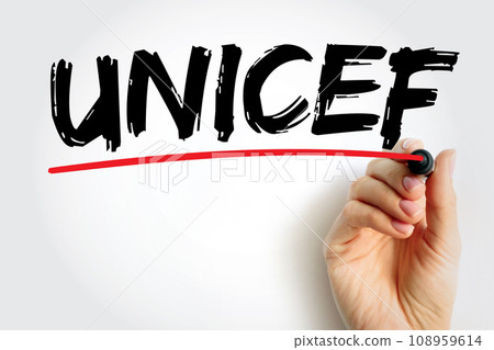 UNICEF is an agency responsible for providing humanitarian and developmental aid to children worldwide, text concept for presentations and reports UNICEF is an agency responsible for providing humanitarian and developmental aid to children worldwide, text concept for presentations and reports 108959614