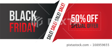 Black friday super sale banner desig 108959655