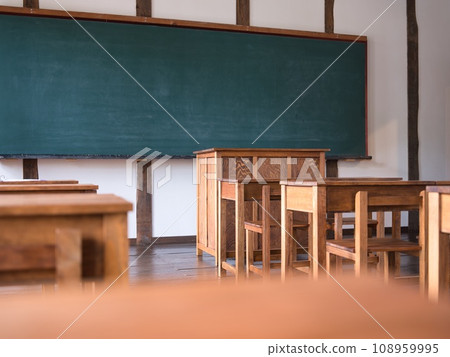 An empty Showa classroom An empty Showa classroom 108959995