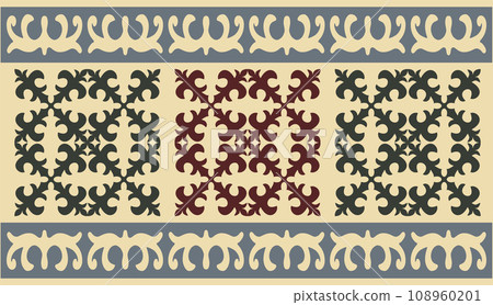 Kazakh nomadic tribes on background Kazakh nomadic tribes on background 108960201