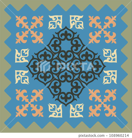 Kazakh nomadic tribes on background Kazakh nomadic tribes on background 108960214