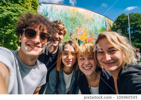 young people laughing together young people laughing together 108960505