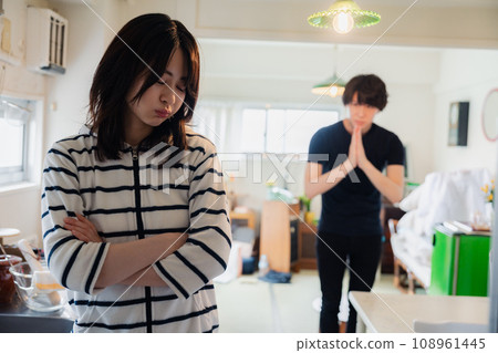 丈夫向妻子道歉 丈夫向妻子道歉 108961445