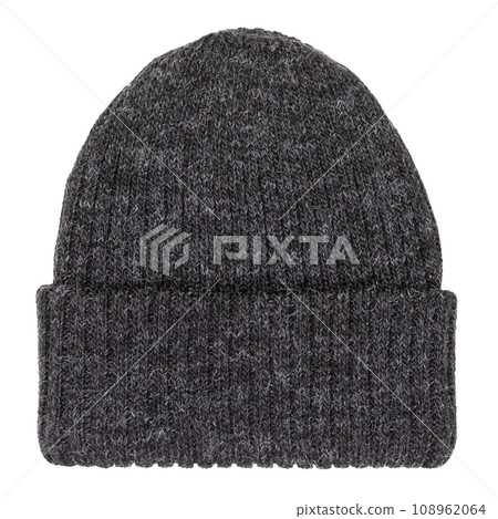 Heather grey knit cup isolated on white Heather grey knit cup isolated on white 108962064