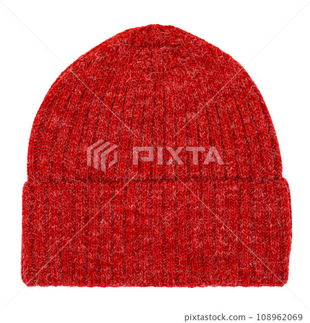 Red knit cup isolated on white 108962069