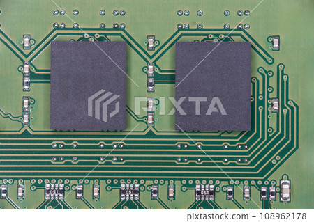 Enlarged photo of computer memory module Enlarged photo of computer memory module 108962178