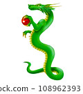 一個簡單的龍插畫，可用於新年賀卡和插圖 108962393