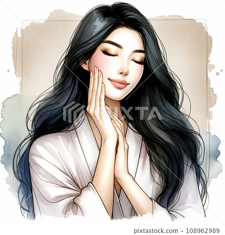 美麗的女人的肖像 108962989