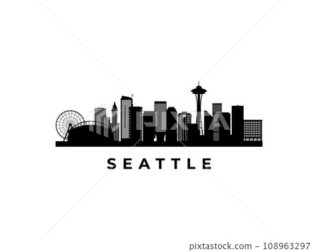 Vector Seattle skyline. Vector Seattle skyline. 108963297