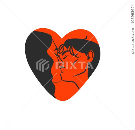 Hand drawn vector abstract graphic illustration Valentines day design,with drawing kissing couple line art,isolated.Love couple kissing couple together.Valentines day love beautiful design concept. Hand drawn vector abstract graphic illustration Valentines day design,with drawing kissing couple line art,isolated.Love couple kissing couple together.Valentines day love beautiful design concept. 108963694
