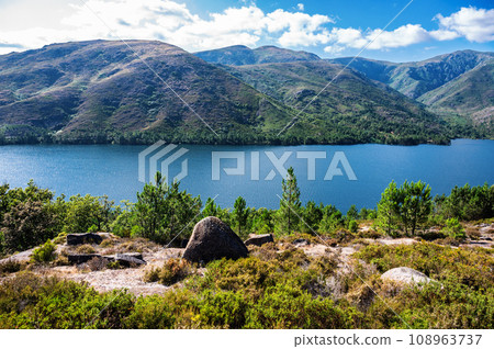 Landscapes of Peneda Geres National Park, North Portugal, view of the mountains, rivers and trees, selective focus 108963737