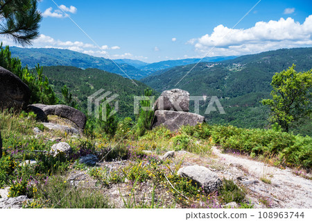 Landscapes of Peneda Geres National Park, North Portugal, view of the mountains, trees, selective focus 108963744