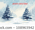 Vector illustration of Merry Christmas background and Happy New Year greeting card . 108963942