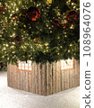 Christmas decoration with twinkling lights and decorations 108964076