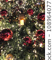 Christmas decoration with twinkling lights and decorations 108964077