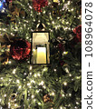 Christmas decoration with twinkling lights and decorations 108964078