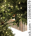 Christmas decoration with twinkling lights and decorations 108964079