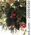 Christmas decoration with twinkling lights and decorations 108964080