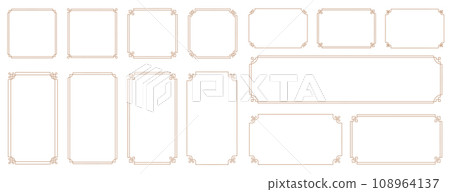 Elegant vintage frames collection for story templates, envelopes design and greeting cards. Modern 108964137