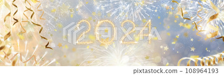 2024 Happy new year fireworks 108964193