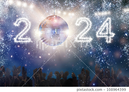 2024 New Year disco party in a night club 108964399