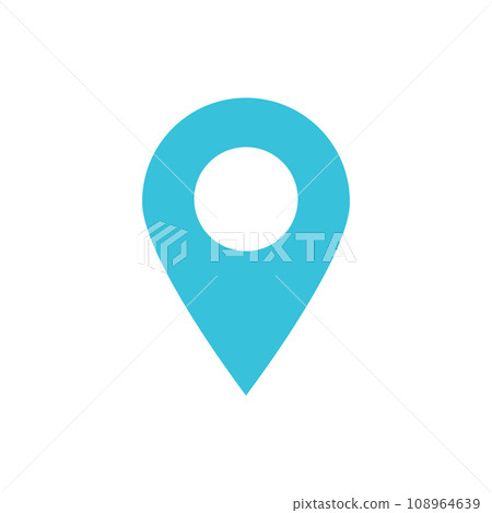 Location pin for maps. Pin map icon on white background Location pin for maps. Pin map icon on white background 108964639