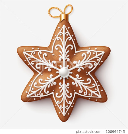 Gingerbread isolated on a white background. Christmas cookies. 108964745