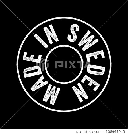 Made in Sweden text emblem stamp, concept background Made in Sweden text emblem stamp, concept background 108965043