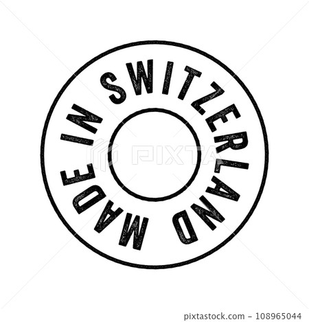 Made in Switzerland text emblem stamp, concept background Made in Switzerland text emblem stamp, concept background 108965044