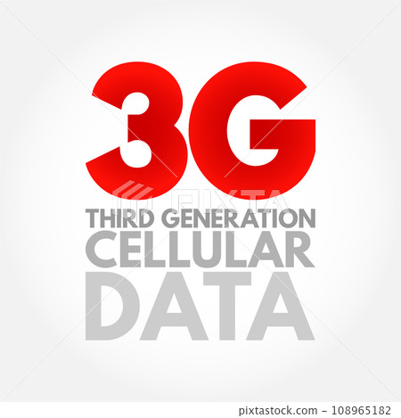 3G Third Generation cellular data text. technology concept background 108965182