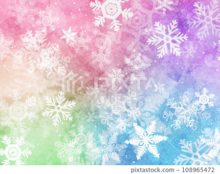 rainbow color snowflake background 108965472