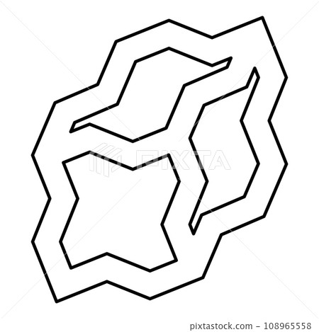 Coal charcoal contour outline line icon black color vector illustration image thin flat style Coal charcoal contour outline line icon black color vector illustration image thin flat style 108965558