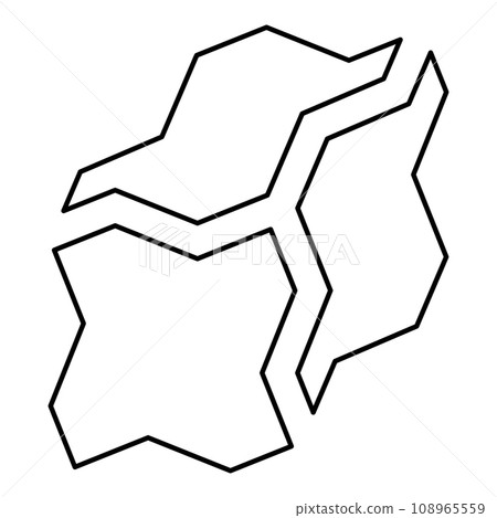 Coal charcoal contour outline line icon black color vector illustration image thin flat style Coal charcoal contour outline line icon black color vector illustration image thin flat style 108965559