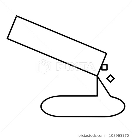 Concrete pours casting contour outline line icon black color vector illustration image thin flat style Concrete pours casting contour outline line icon black color vector illustration image thin flat style 108965570