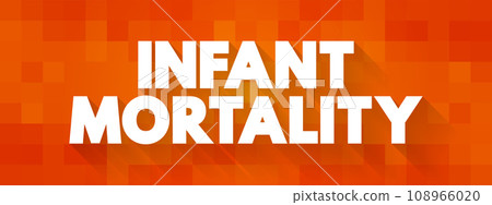 Infant Mortality is the death of an infant before his or her first birthday, text concept background 108966020