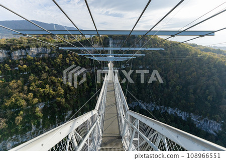 Skypark in Sochi. Rope jumping. Sochi. Skypark in Sochi. Rope jumping. Sochi. 108966551