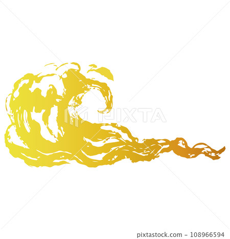 Simple golden wave/splash illustration material vector 108966594