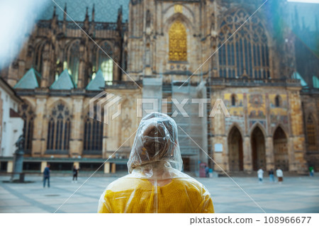 woman in blouse in Prague Czech Republic sightseeing woman in blouse in Prague Czech Republic sightseeing 108966677