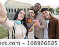 Multicultural Selfie: Students Celebrating Diversity on University Campus. 108966685
