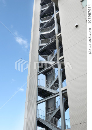 Emergency stairs urban landscape Emergency stairs urban landscape 108967684