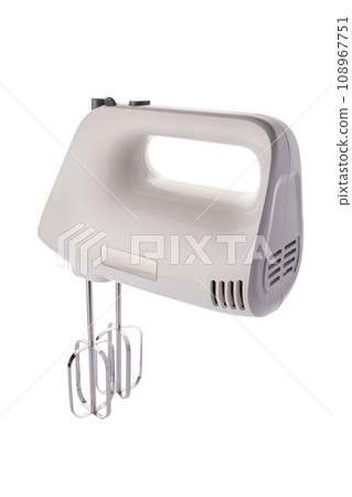Electrical hand mixer isolated on a white background. Kitchen appliances Electrical hand mixer isolated on a white background. Kitchen appliances 108967751