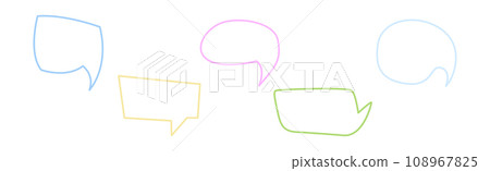 Colorful Empty Speech Bubble and Balloon Vector Set Colorful Empty Speech Bubble and Balloon Vector Set 108967825